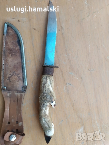 Стар ловен нож, снимка 4 - Антикварни и старинни предмети - 52062673