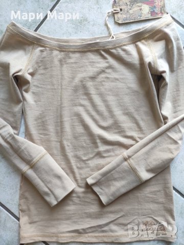 Pause Jeans блуза лодка деколте, бежов цвят, снимка 6 - Блузи с дълъг ръкав и пуловери - 26363908
