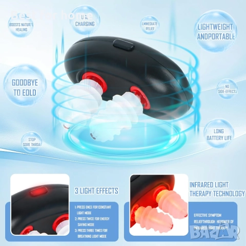 Устройство за назална терапия с червена светлина, снимка 4 - Друга електроника - 52168836