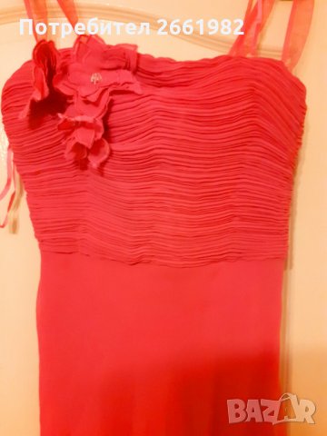 Маркова италианска копринена рокля - циклама, снимка 5 - Рокли - 32450586