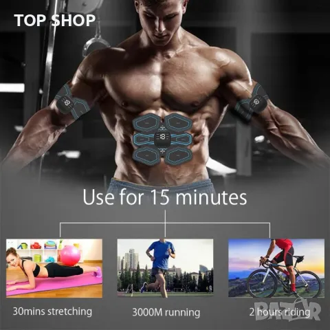 Фитнес стимулатор за корем 6 режима, 19 нива на интензитет, снимка 3 - Фитнес уреди - 49937548