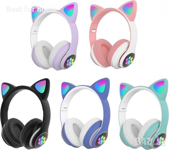 Безжични слушалки със светлинни ефекти CAT STN 28, снимка 2 - Bluetooth слушалки - 38487761