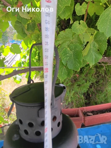 Старинен голям транспортен газов фенер, снимка 7 - Антикварни и старинни предмети - 51372068