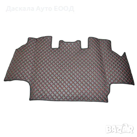 Черни кожени стелки за CASE MAGNUM 2007-2017г., с ЧЕРВЕН шев