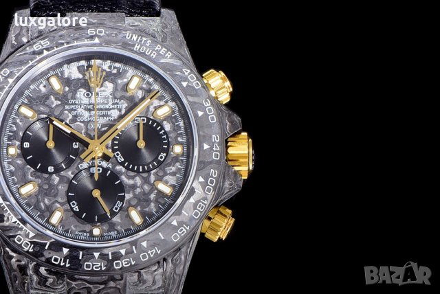 Мъжки часовник Rolex DiW Black and Gold Rolex Daytona с автоматичен швейцарски механизъм, снимка 2 - Луксозни - 43514630