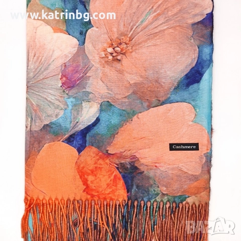 Дамски комплект шапка шал и ръкавици в оранжево-Подарък за жена , снимка 2 - Подаръци за жени - 52200400