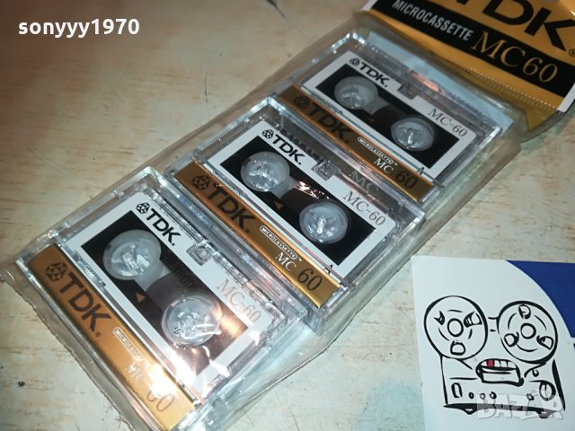 поръчани-tdk mc60 microcassette 3бр 2305211104, снимка 3 - Аудио касети - 32970317