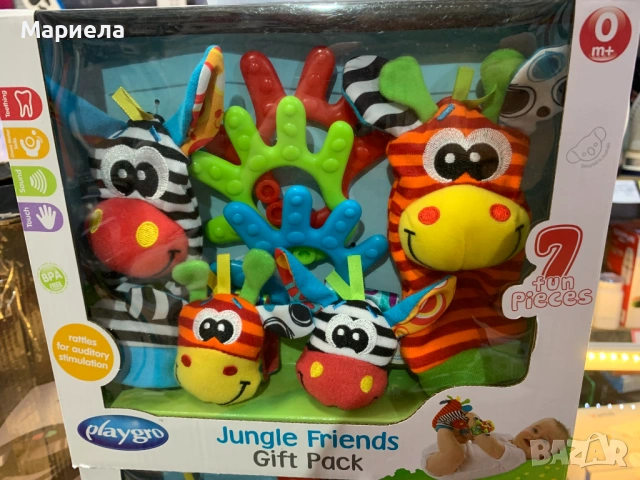 Playgro Jungle Friends / Комплект 7 дрънкалки 0+, снимка 9 - Други - 53492676