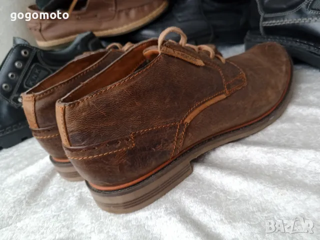 Ретро, арт, винтидж мъжки обувки половинки КАТО НОВИ BUGATTI original, 43 - 44,100% ЕСТЕСТВЕНА КОЖА, снимка 2 - Мъжки боти - 47825041