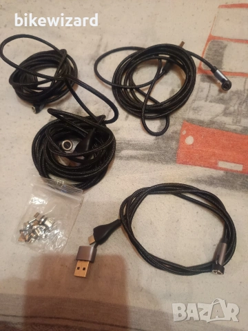 Магнитни кабели за зареждане 4 броя + накрайници НОВИ