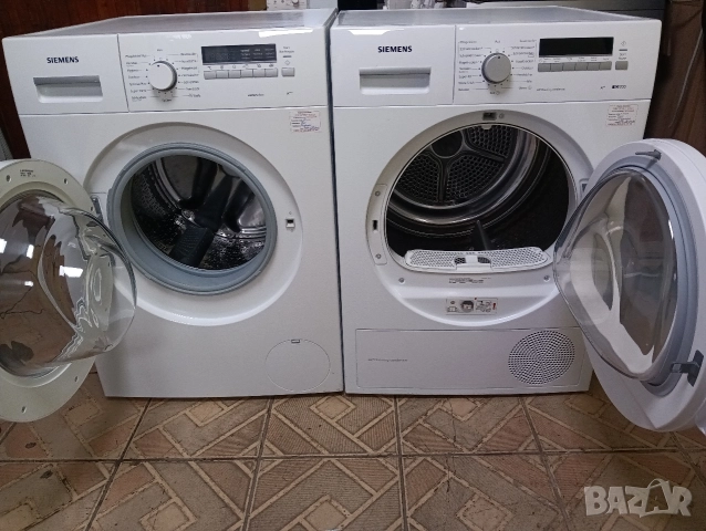 Комплект пералня и сушилня с термопомпа Сименс Siemens IQ 700 A+++ 8кг 2 години гаранция!, снимка 5 - Перални - 52707649