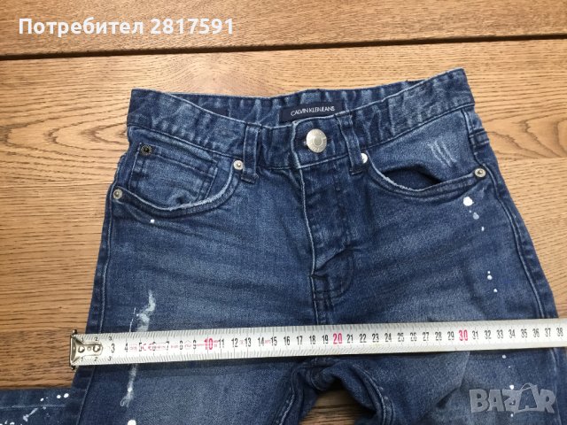 Оригинални дънки Calvin Klein Jeans - skinny, размер 10, снимка 11 - Детски панталони и дънки - 43316879