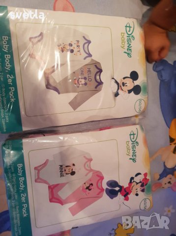 дрешки за момиченце от 0-6м ромпъри,рокли,блузки,суичер,мини маус,нм и други, снимка 14 - Бодита за бебе - 23188014