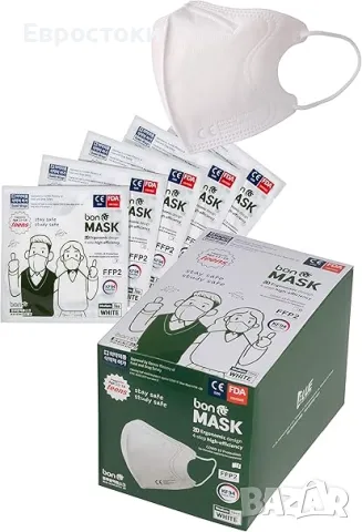 bon® FFP2 Premium 3D маска CE сертифицирана, произведена в Корея, снимка 5 - Други - 48840318