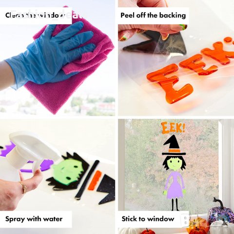 Нови стикери за прозорец Декорация Украса за Хелоуин Скелет, снимка 3 - Други - 38489510