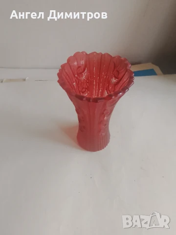 Страхотна ваза дебело цветно стъкло Италия 