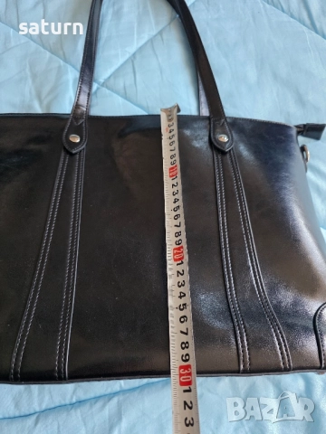 дамска кожена бизнес чанта с отделение за лаптоп S-Zone, снимка 6 - Чанти - 52000304