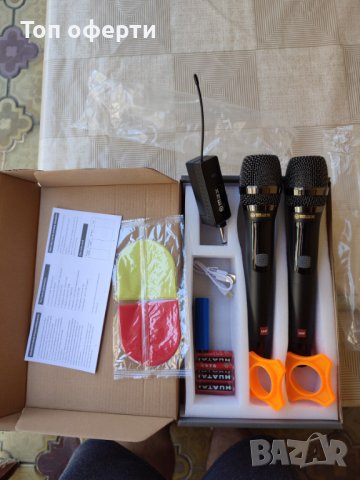 Безжични микрофони, UHF система за караоке с двоен ръчен динамичен микрофон, снимка 3 - Микрофони - 37883827