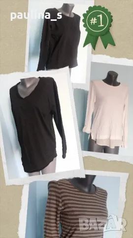 Четири броя / Маркова блуза с дълъг ръкав тип туника "Jackpot", "Esprit", "behype "/ голям размер 