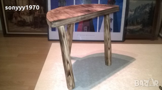 трикрако столче-арт антик-38х32х17см, снимка 8 - Колекции - 28184879