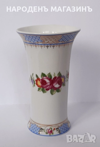 BELLE EPOQUE - НОВА италианска порцеланова ваза цветя порцелан кутия, снимка 4 - Други ценни предмети - 52877153