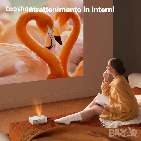 НОВ Преносим проектор Konsoefuly -до 200 инча, full hd 1080P, 15000 Lux, ±30° Keystone, 50% Zoom..., снимка 5 - Плейъри, домашно кино, прожектори - 50503843