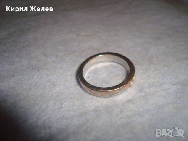 СТАР ПОСРЕБРЕН МЕДЕН ПЕРЛЕН ТИП ВИНТИДЖ АРТ ПРЪСТЕН 27688, снимка 5 - Пръстени - 37497521