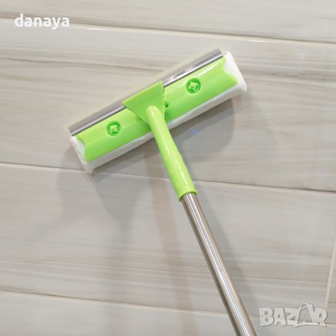 4270 Стъклочистач микрофибър и силиконово перо с телескопична дръжка, снимка 4 - Мопове, кофи, четки и метли - 43314844