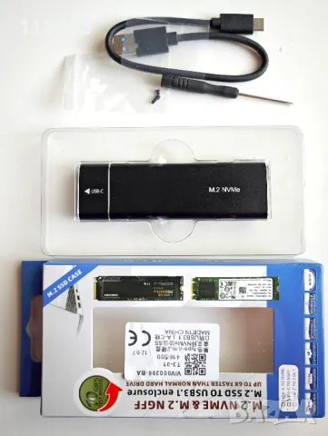 Кутия M2 NVMe SSD USB C 3.2 Gen2 , снимка 2 - Други - 48690616