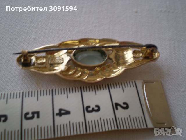 Античен син камък брошка - Art Deco - Германия 30-те години - брошка  Брошка Германия. 30-те години, снимка 4 - Антикварни и старинни предмети - 36512793