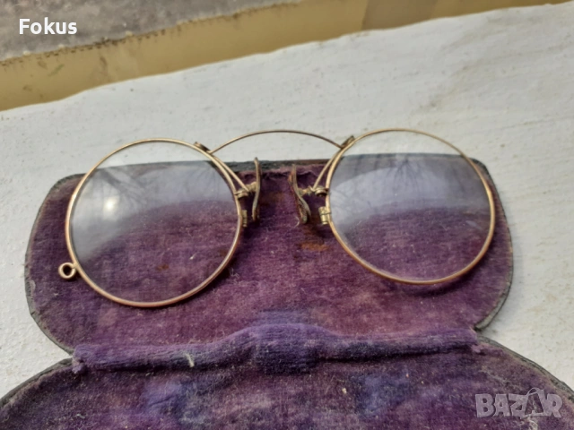 Стари очила с позлата Пенсне, снимка 6 - Антикварни и старинни предмети - 53498927