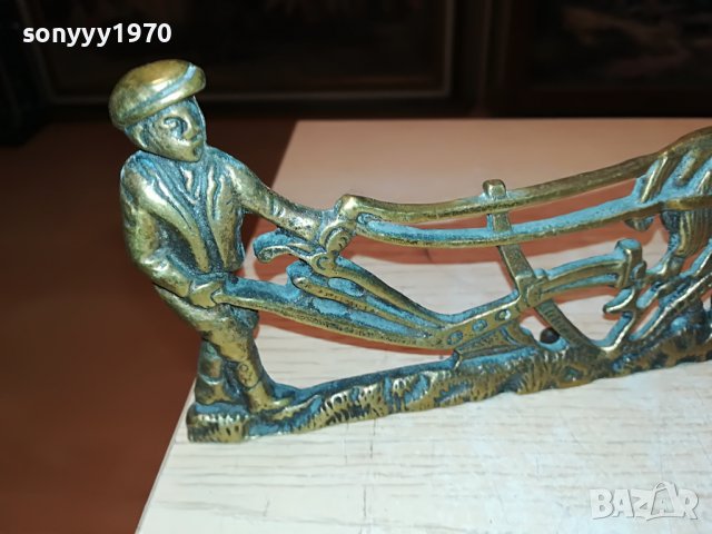 ОРАН-КОНЕ Х 2БР МЕД/МЕСИНГ-ВНОС АНГЛИЯ 1605222057, снимка 5 - Антикварни и старинни предмети - 36782557