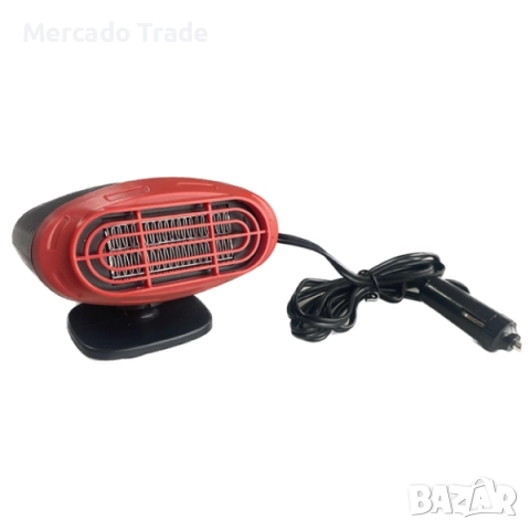 Вентилаторна печка за кола, Mercado Trade, 150W, Черен-Червен