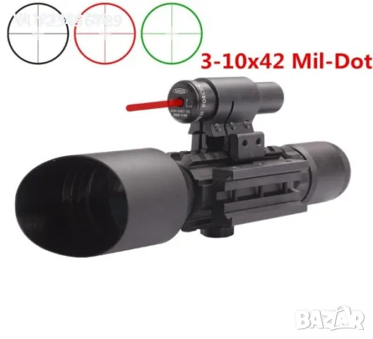 Райфълскоп /снайперна оптика с бързомер+ лазер 3-10X42E M9 