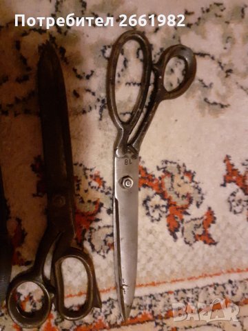 Стари големи шивашки железни ножици, снимка 2 - Други инструменти - 33590042