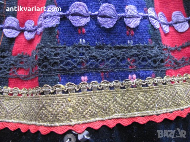 19 век Фолк Арт Вълнен Детски Костюм, снимка 3 - Антикварни и старинни предмети - 26775808