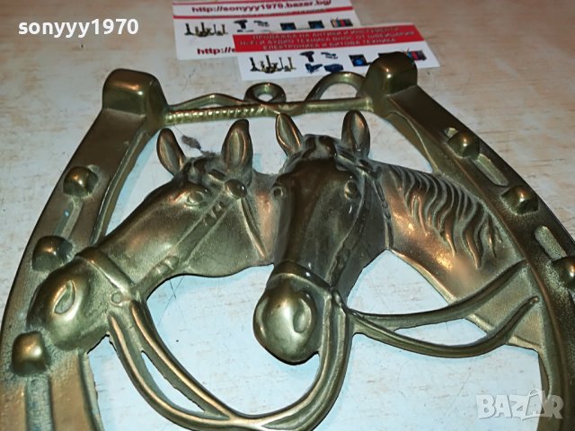 ПОДКОВА-КОНЕ-ЗАКАЧАЛКА-МЕД/МЕСИНГ 2107221041, снимка 12 - Антикварни и старинни предмети - 37455335