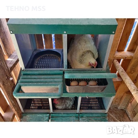 Метално Гнездо за кокошки автоматично тройно #39501 Безплатна доставка, снимка 10 - За птици - 43112786