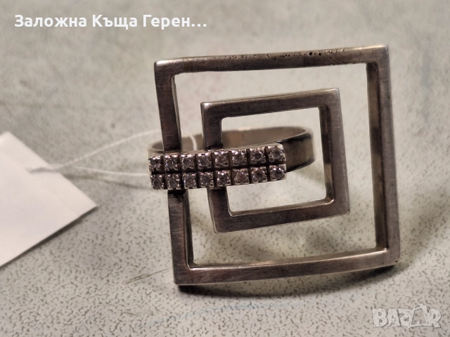 Сребърен пръстен 7,4гр, снимка 2 - Пръстени - 52909970