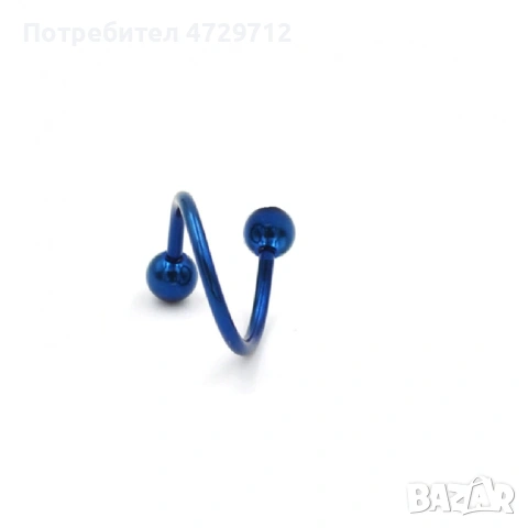 Стоманен пиърсинг бял златен син черен лилав, снимка 11 - Обеци - 53463460