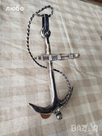  Сребърна Котва от Викториянската Епоха 1890г Сребро 0,925, снимка 4 - Антикварни и старинни предмети - 50255354