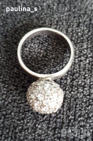 Масивен сребърен пръстен проба 925 Житен клас с вковани циркони - топка , снимка 4 - Пръстени - 26234695
