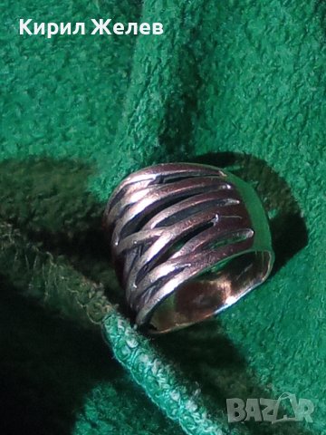 ШИКОЗЕН АЖУРЕН СРЕБЪРЕН АРТ ДИЗАЙН ПРЪСТЕН СРЕБРО 925 МАЙСТОРСКО БИЖУ 26916, снимка 18 - Пръстени - 39547538