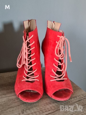 Уникални дамски обувки на ток с връзки , снимка 6 - Дамски обувки на ток - 43941209