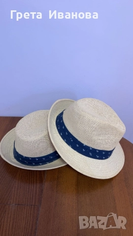 Шапка лятна с морски мотиви