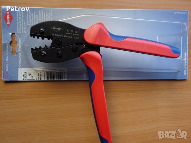 KNIPEX 97 52 33 SB "PreciForce" - Profi Crimp Клещи за кабелни обувки 0,5-10mm², от DEUTSCHLAND !!!, снимка 2 - Клещи - 26987712