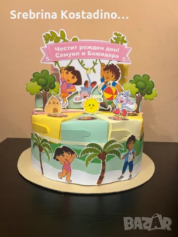 Картонена торта “Дора изследователката”