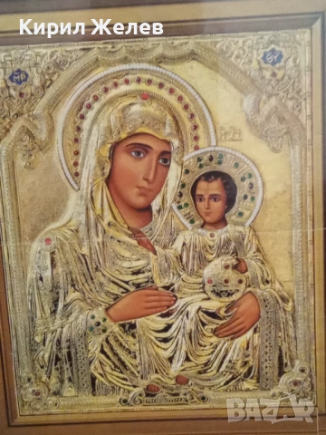 Икона Света Богородица в рамка 50492, снимка 8 - Икони - 52507050