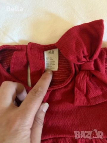 червена блуза, снимка 3 - Бебешки блузки - 51398874