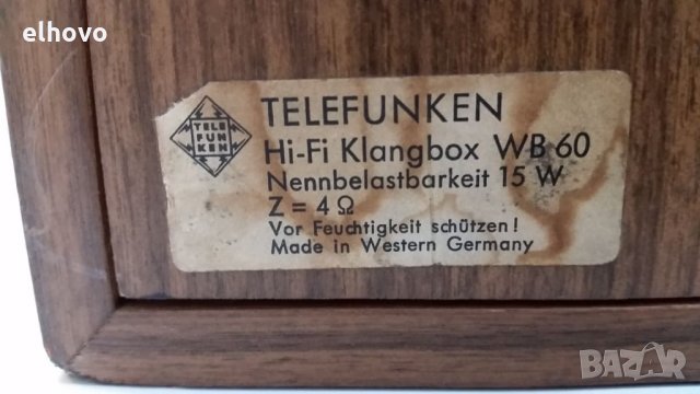 Тонколони Telefunken WB 60, снимка 4 - Тонколони - 26521707
